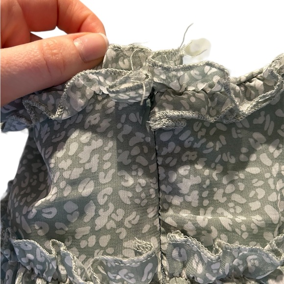 Green Ruffle Dress - Picture 3 of 4